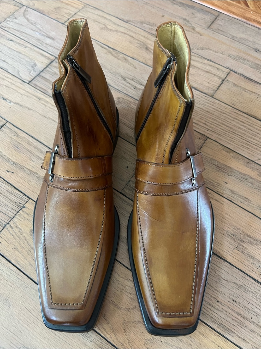 Men's Leather Ankle Boots in Brown